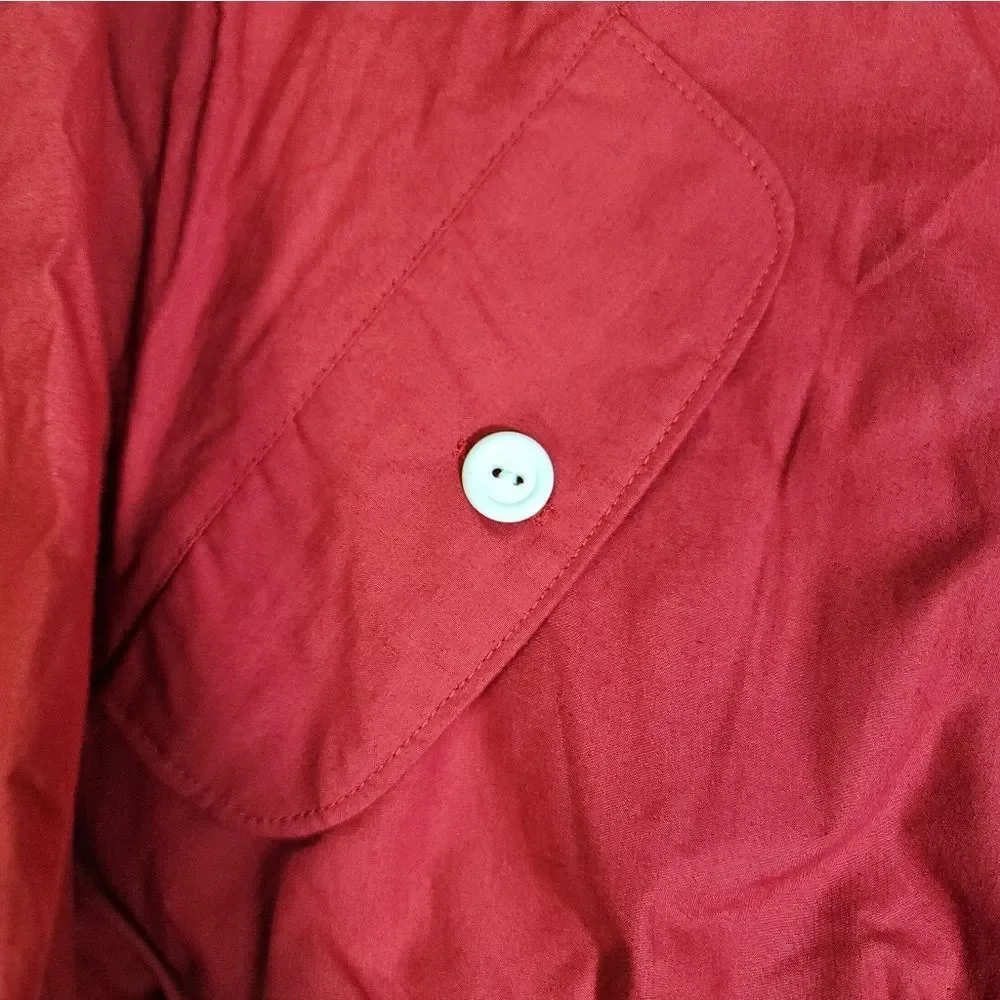 Lakeland Reversible Toile Jacket Size 46 Red / White Print Bomber NOS Vintage